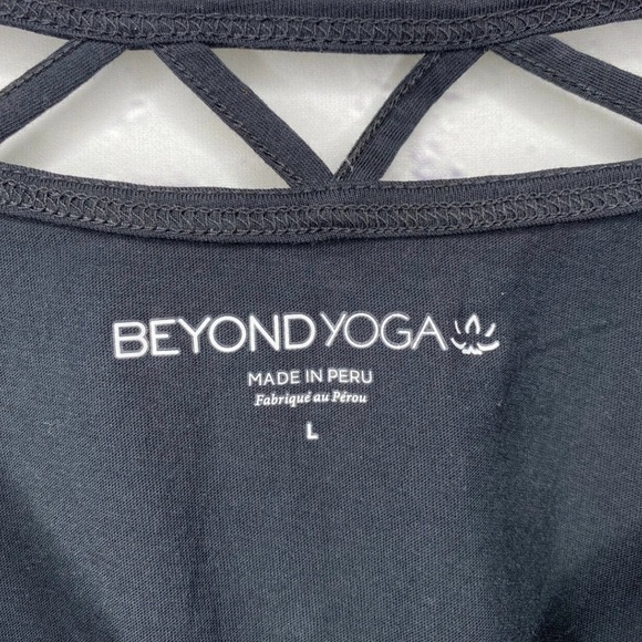 NWT Beyond Yoga Lattice Neck Cropped T-Shirt Size L - Picture 4 of 6